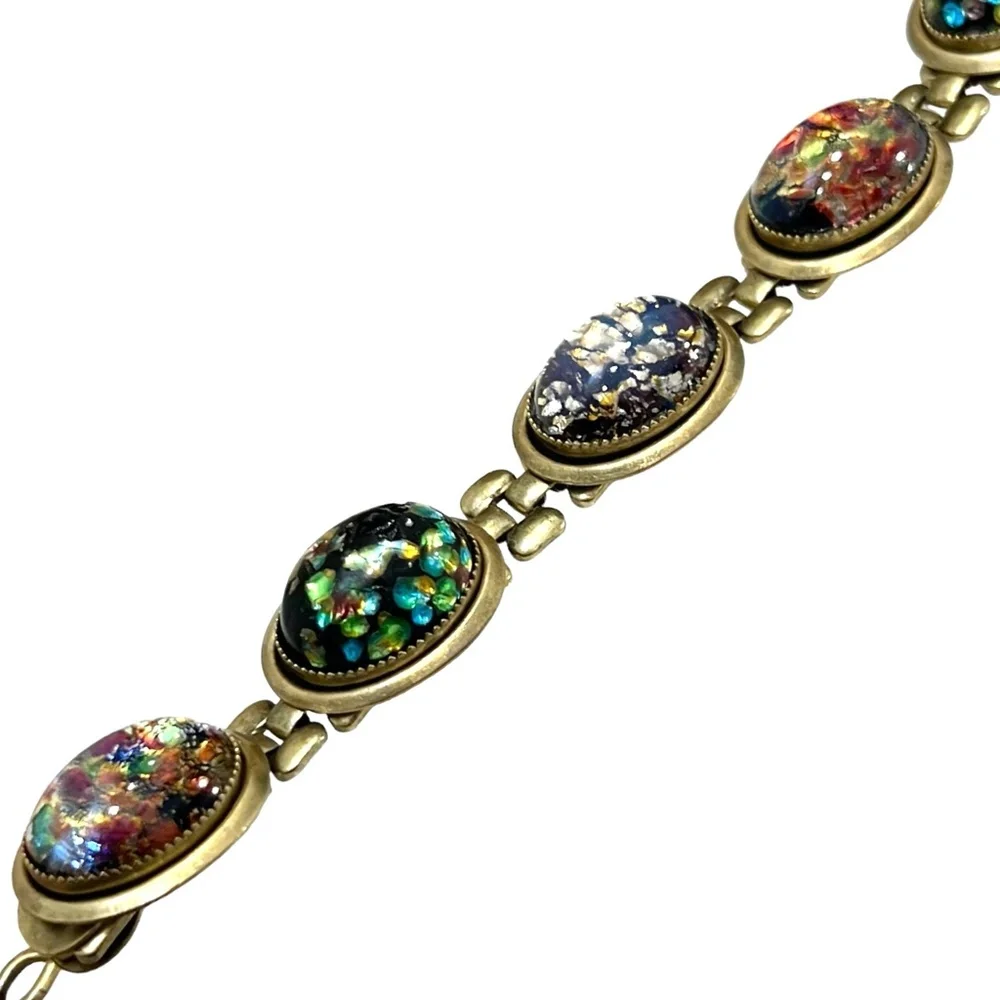 MULTI COLOR CONFETTI ACRYLIC LINK BRACELET
